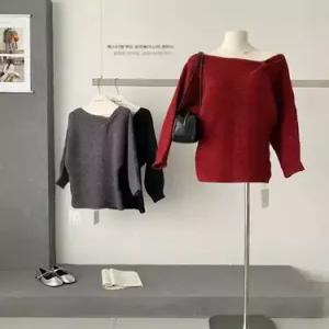 마르소 여성니트스커트 크리스마스 니트 원피스 가을 겨울 스웨터 힙색 스커트 약혼 파티 드레스 UNO4