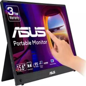 ASUS ZenScreen Touch 16 u201D USB-C 휴대용 모니터(MB16AMTR) - 풀 HD IPS 내장 배터리 킥스탠드 삼각대