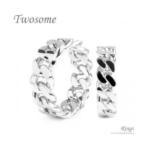 클루아조네코리아 커플 은반지 커플링 스터링실버 프리에디션 투섬컬렉션 Twosome R8231