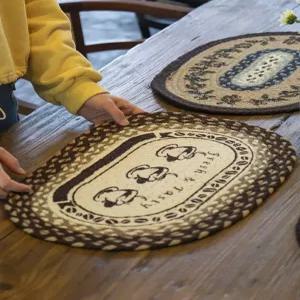 이제이무드 타원형티터 테이블 화이트 북유럽 인테리어 식탁매트 장식