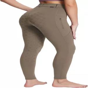 발레프 여성 겨울 승마 바지 풀 시트 브리치 플리스 타이츠 레깅스 지퍼 포켓