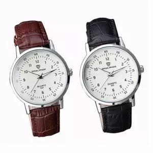 가죽시계 패션시계 수능 바늘 직장인 학생 손목시계 VOW6+3Mmn