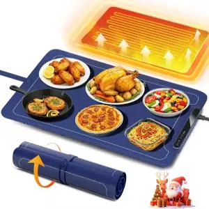 음식용 일렉트릭 워밍 매트 뷔페용 푸드 워머 채핑 접시 온도 설정 및 10초 급속 가열이 가능한 풀 표면