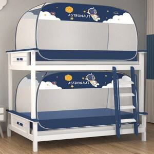 2층 침대 원터치 텐트 2층침대모기장 보호 실내난방텐트 인용 사각 모기 3도어 차박