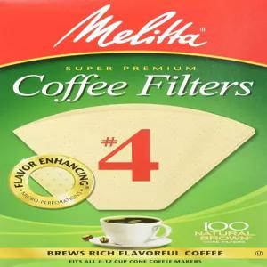 멜리타 콘 커피 필터 내추럴 브라운 4 300 카운트(3팩)
