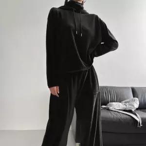 여자 소프트 골덴후드 언발 조거팬츠 세트