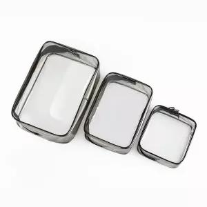 PVC 투명 파우치 화장품 수납 사각파우치 중 PVC파우치 PVC화장품파우치