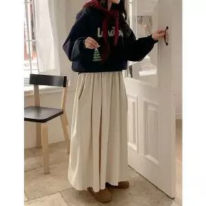 [공구우먼] 듀블링 기모 롱 레이어드 나시 원피스 85835 빅사이즈 여성의류