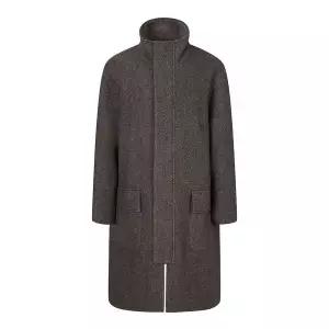 지이크 [THE S][SIEG] 브라운 울 캐시미어 다이애그널 롱 코트 (PHHAX7019)