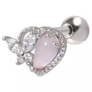 [미니아트]베이비 하트 나비 써지컬 스틸 패션 피어싱