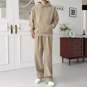 GAA FW1050M 남자 겨울 코듀로이 골덴 풀오버 후드 핀턱 와이드 세트(양털안감)