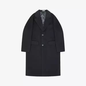 [갤러리아] 지이크 25FW 블랙 캐시미어 블렌드 플랩포켓 싱글 롱코트 PLH7009