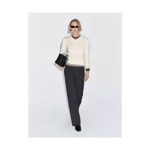 매장정품 MASSIMO DUTTI 울 블렌드 니트 브이넥 스웨터