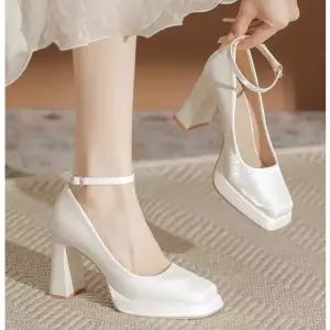 통굽 웨딩슈즈 키높이 큐빅 가보시웨딩슈즈 구두