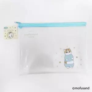 MOFUSAND 캐릭터 PVC 파우치 투명 모후샌드 블루