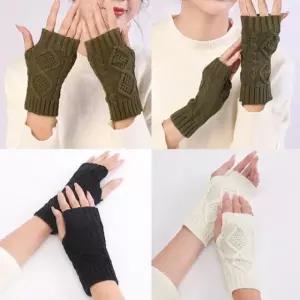 (색상 케이블니트_브라운)케이블니트핸드워머 겨울 숏 손토시 암 핸드워머