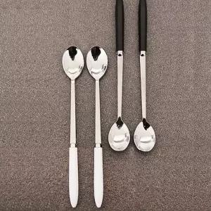 모던 스텐 롱티스푼 2P 세트 그립감 좋은 디저트 스푼 카페숟가락