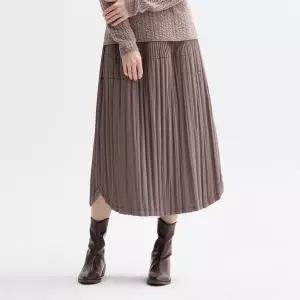 [플리츠미](의정부점)아웃턱 라인 퀼팅 세미 벌룬 스커트_PPSKW025005