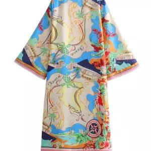 여성원피스 미국의 벨 슬리브 트 롱 드레스 OP5