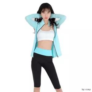 여자하이밴드요가스포츠레깅스레쉬가드6부 ALL4050 요 ecS9+9xwh