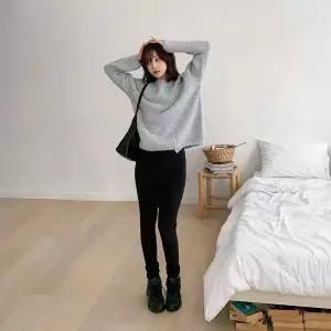 [옷자락]여성 기모 겨울 기본 스키니 레깅스 2색상_P414705458