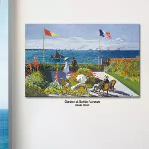 생타드레스의 테라스 모네 캔버스 액자 55x35cm 인테리어 그림 거실 사무실 신혼집 카페 개업선물 이사 집