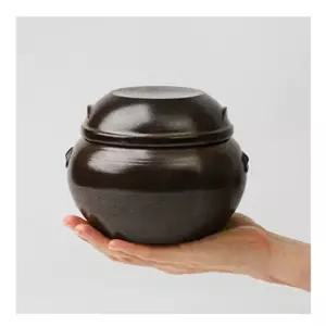 현관 소금단지 풍수인테리어 미니 항아리 4호장독대세트 국산 옹기 단지 재물 행운 뚜껑 화분