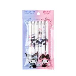 쿠로미 마이멜로디 중성펜 6종(577225)학생 멜로디 중성 부드러운 잘써지는 세트 6종 캐릭터 필기