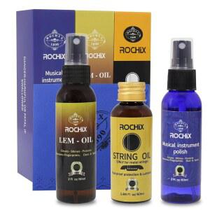 로칙스 프리미엄 기타 클리닝 케어 및 보호 핑거보드 3종 클리너와 키트 프렛보드 - 청소, 광택 바디용 오일