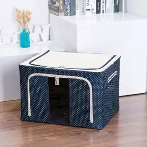 리빙박스 옷보관함 철제프레임 이불정리함 72L