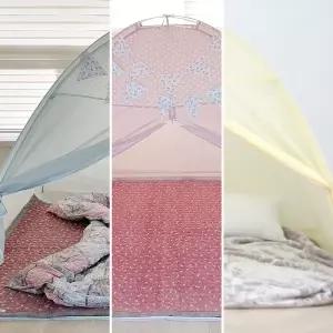 원터치 난방 방풍 텐트 중대 3인실내 침대용 겨울용 비절약 방한 2인 거실용