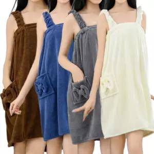 바이어니나 샤워가운 여름 잠옷 나시 원홈 배쓰로브 거즈 바스 사계절목욕 호텔 순면 배스