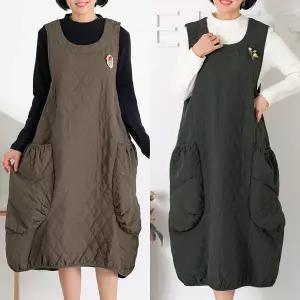 [하프클럽/로즈맘]진형조끼누빔원피스