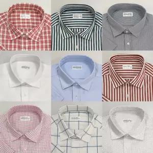 남성 반팔 와이셔츠 일반핏 남자 정장 여름 흰색 남방 솔리드 일반 봄셔츠