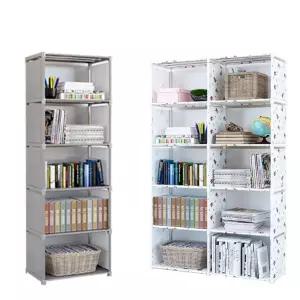 간이 책장 조립식 옷장 다용도 보관함 5칸 8칸 10칸수납정리함 거실 도장 수납함 이책장 수납장 도실 가구