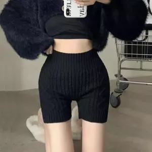 니트 속바지 힙워머 겨울 보온 꽈배기 수면 교복 학생치마 반바지 바지 방한 털바지 밍크 귀여운 여성 여자