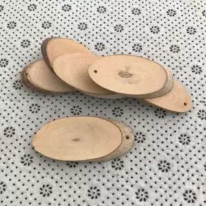 타원형 나무조각 타공 구멍 1kg 천연재료 그리기유치원 꾸미기 작품 만들기 학교 신학기준비물 목예 문패만