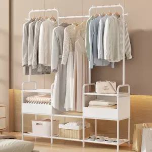 심플 3단 수납행거분할 가정용 다용도 옷행거 의류 매장용 선반형 대용량 함행거