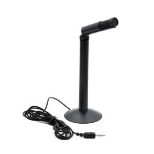 스테레오 스탠드형 마이크 AUX 3.5mm PC용 노트북용 유선 음향기기 보컬 노래방 지향성 인체공학디자인 다