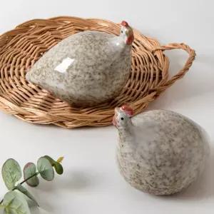 회색 닭 2p set도자기장식품 인테리어 선반 테이블 홈인테리어 데코 선물용 장식용