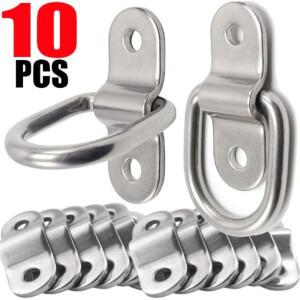 10/1개 D링 다운 앵커 링 풀 훅 스테인리스 스틸 고정 자동차 보트 화물 트레일러 차량 RV 밴용