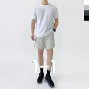 1+1 ACC SS1012M 남자 러닝 쇼츠 헬스 마라톤 운동 시원 쿨 밴딩 숏팬츠 반바지장반 복반 남성츄리닝 트레