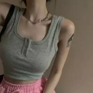 버튼 골지 라운드 슬리브리스 탑 JSC-d0126배꼽나시 여름티셔츠 여성상의 운동 민소매