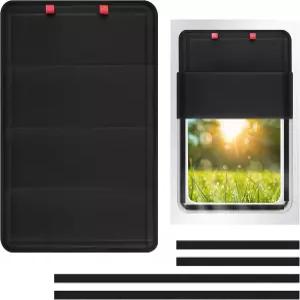 JUSTTOP RV 도어 윈도우 쉐이드 반사 실버 코팅이 적용된 새로운 모델 접이식 블랙아웃 커버 여행 자외선