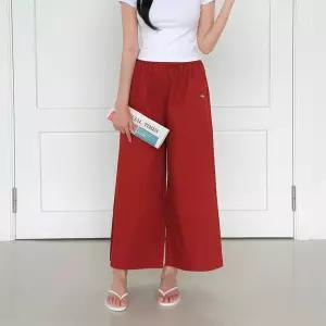 카놀딘 워싱면 A라인 9부 치마바지 SD-250716밴딩 팬츠 와이드 허리 여름슬랙스 여성