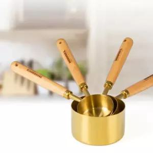 계량컵 계스푼 홈베이킹 용량 계수저 금색 4종계용 제과제빵용품 제도구 카페 커리샵 계용품 커피계 원두계