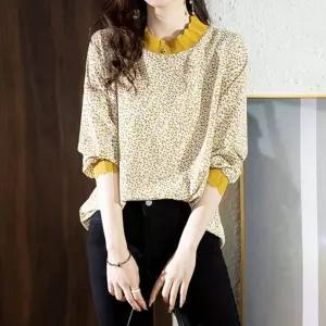 플라워가든 블라우스 여성 여자 패션 꽃무늬 긴팔 봄블라우스 가을 예쁜