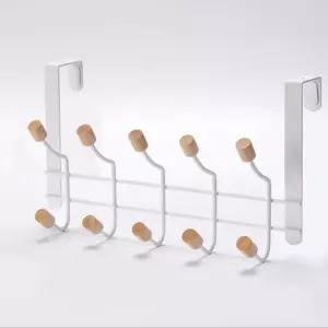 다용도 후크 행거 6구 10구 수납 정리대 강력한 고정력벽걸이 도어 철제 우드 모자 가방 문에거는 도행거