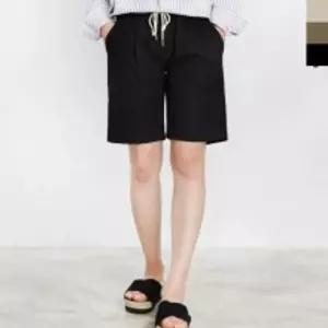 DON 3010-1 여자 린넨 5부 밴딩 반바지여성5부넨 넨밴 넨밴5부 5부밴팬츠 밴반바지 5부밴 넨반바지 여성넨