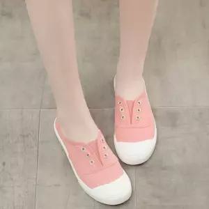 여성 끈없는 발편한 운동화 깔끔한 패션 스니커즈여자캔버스화 캔버스화 키높이 높이화 플랫폼 호피화 무지